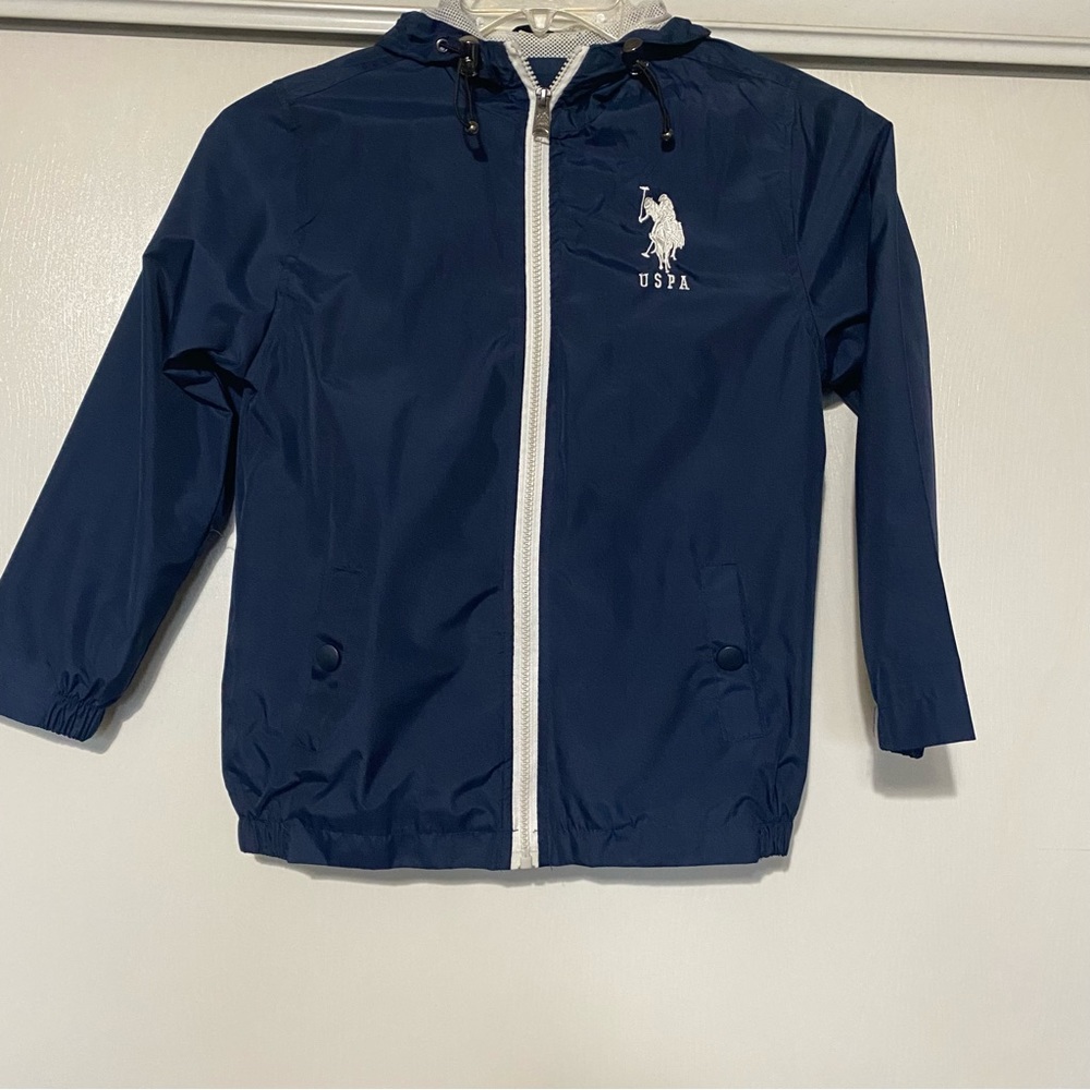 US Polo Assn. Kids Size S Navy Blue Windbreaker